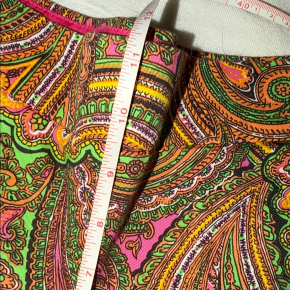 J. Crew Colorful Paisley Print Sz 6 Women's Chino Shorts w Pockets‎ - Picture 7 of 9